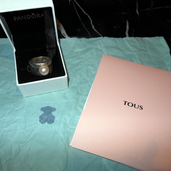 Tous Sterling Silver 925 Women Ring with freshwater Pearl - Picture 8 of 8